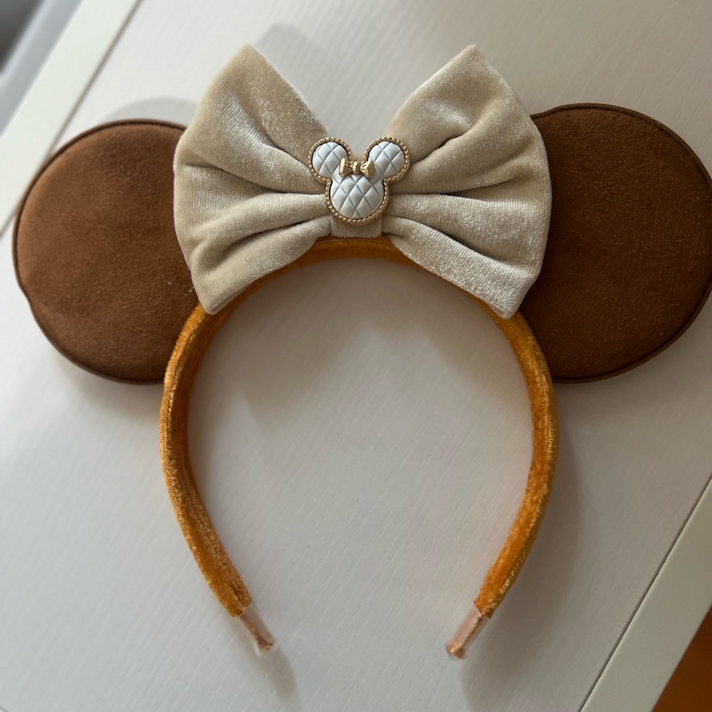 Disney Brown and Beige Mickey Ears Headband